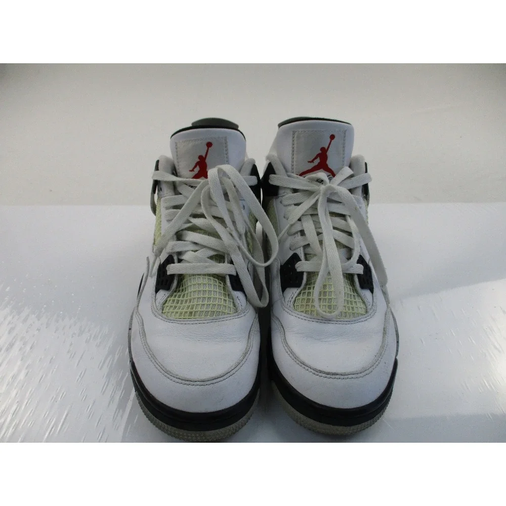 Jordan 4 Retro White Cement Mens 10.5 White Grey Speckled Basketball 840606-192